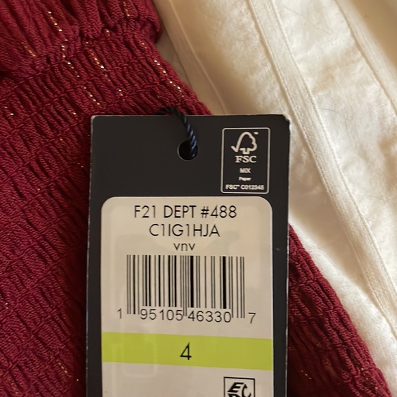 Tommy Hilfiger high collar cocktail or work dress. Delicate gold lines on Ruby - Picture 8 of 8